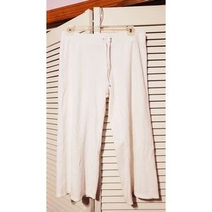 Juicy Couture White Terry Cloth Cropped Pants Size M